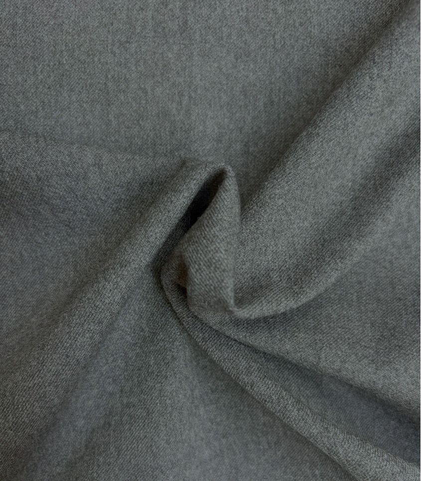 Gabardine stretch brossée – Gris chiné