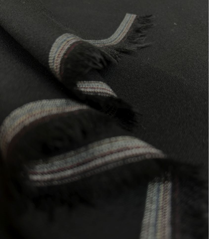 Gabardine stretch brossée – Noir Gabardine stretch brossée – Noir