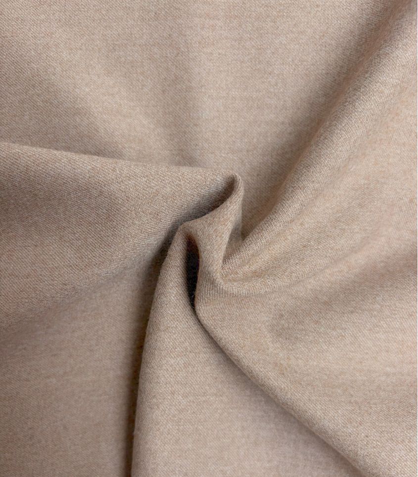 Gabardine stretch brossée – Camel chiné