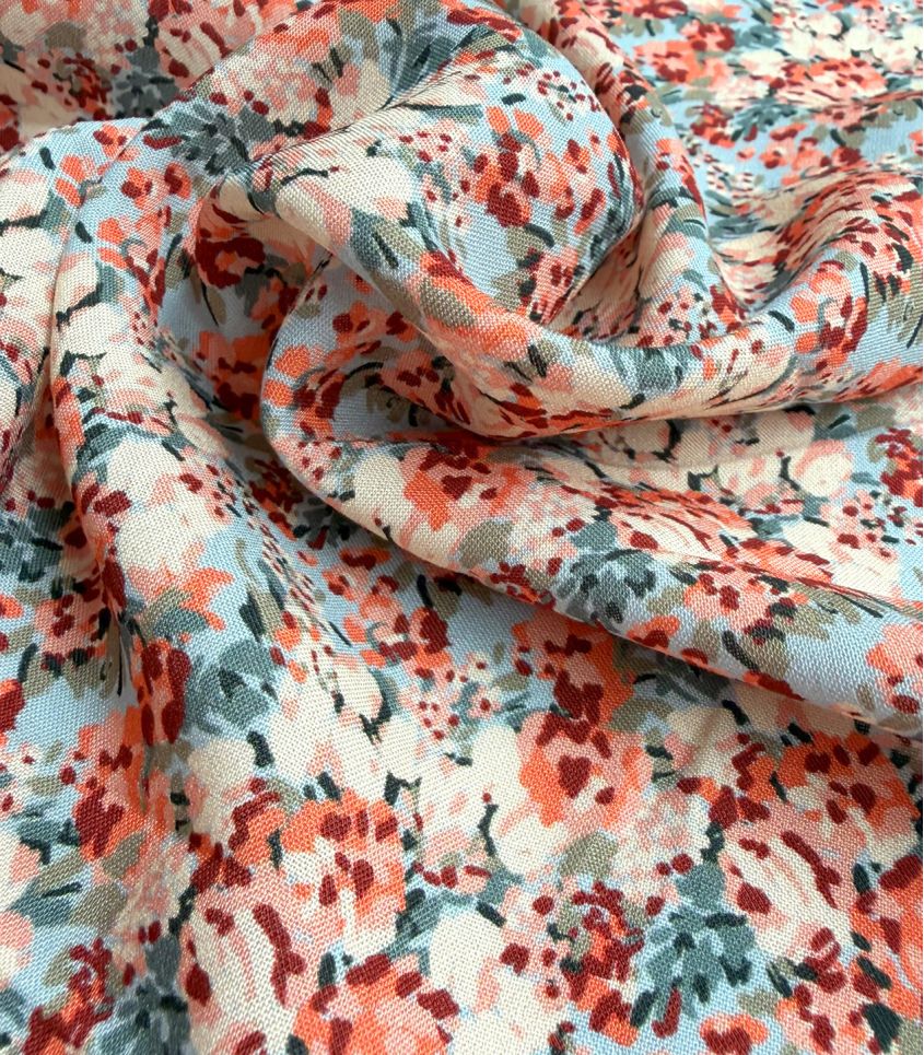 Tissu viscose - Bouquet du matin Tissu viscose - Bouquet du matin