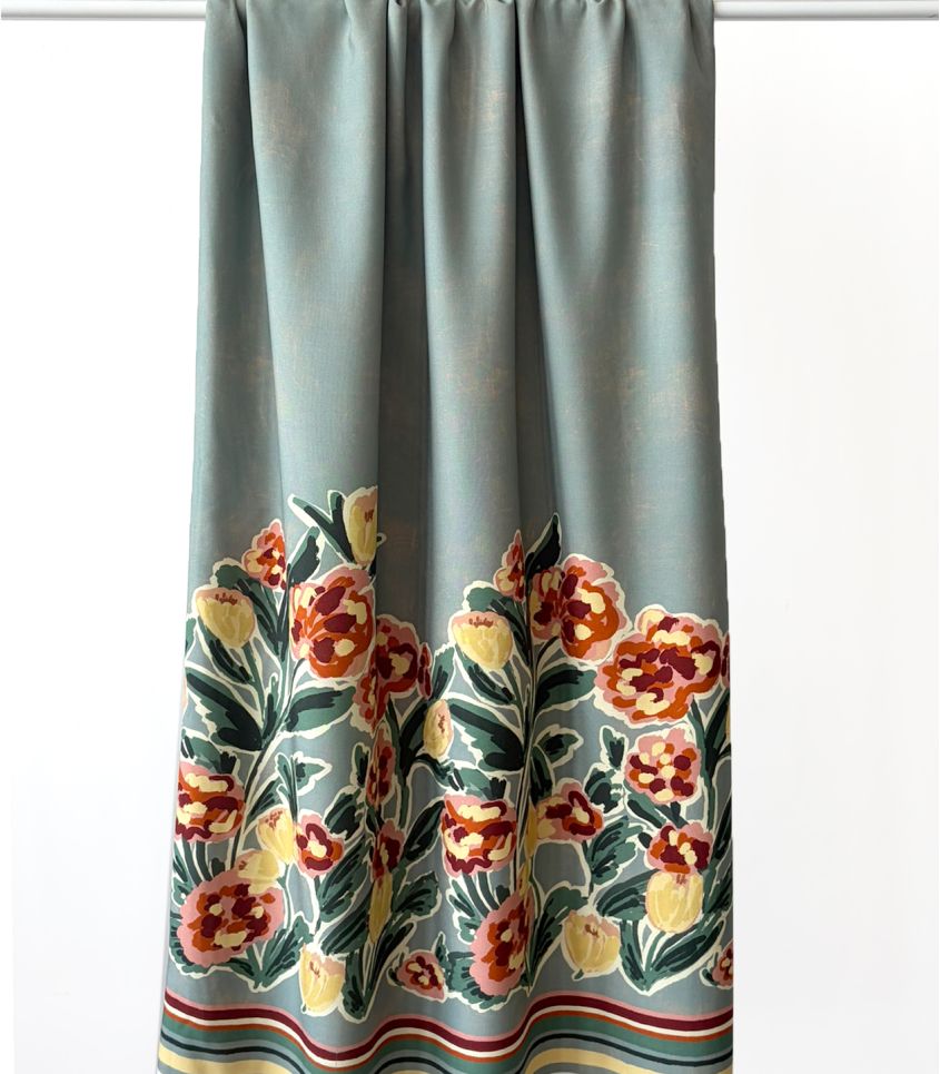 Viscose - Lisière fleurie Viscose - Lisière fleurie