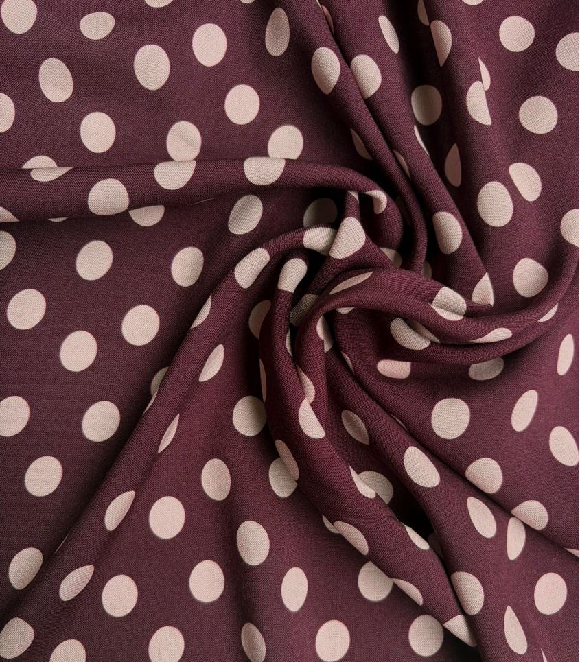 Tissu Viscose - Pois Prunelle