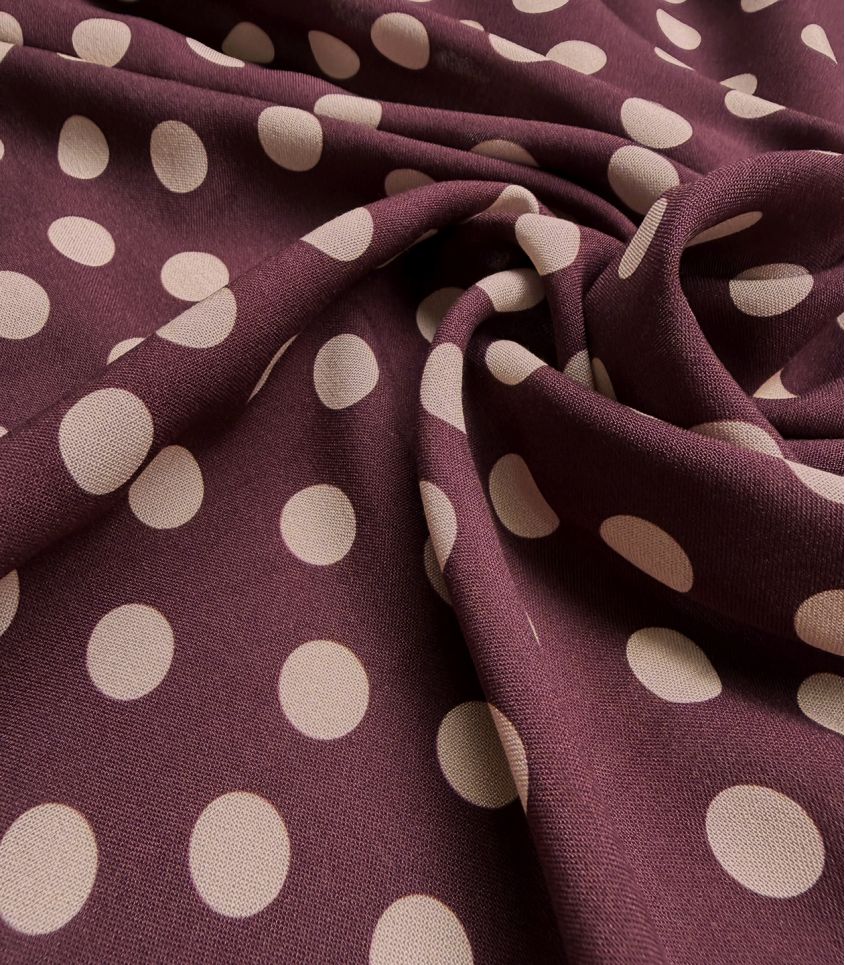 Tissu Viscose - Pois Prunelle Tissu Viscose - Pois Prunelle