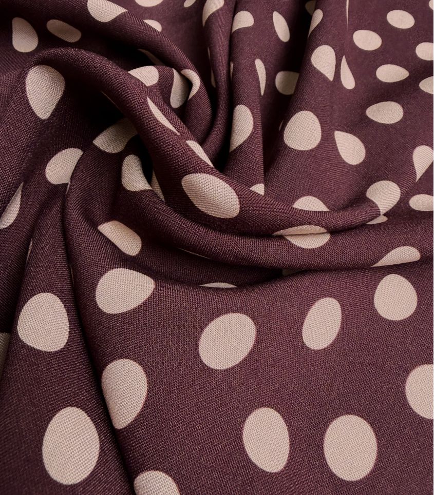 Tissu Viscose - Pois Prunelle Tissu Viscose - Pois Prunelle