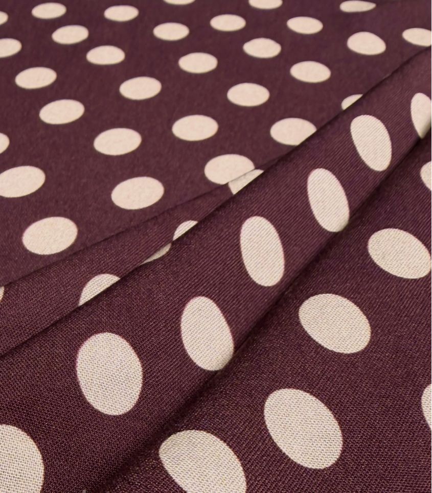 Tissu Viscose - Pois Prunelle Tissu Viscose - Pois Prunelle