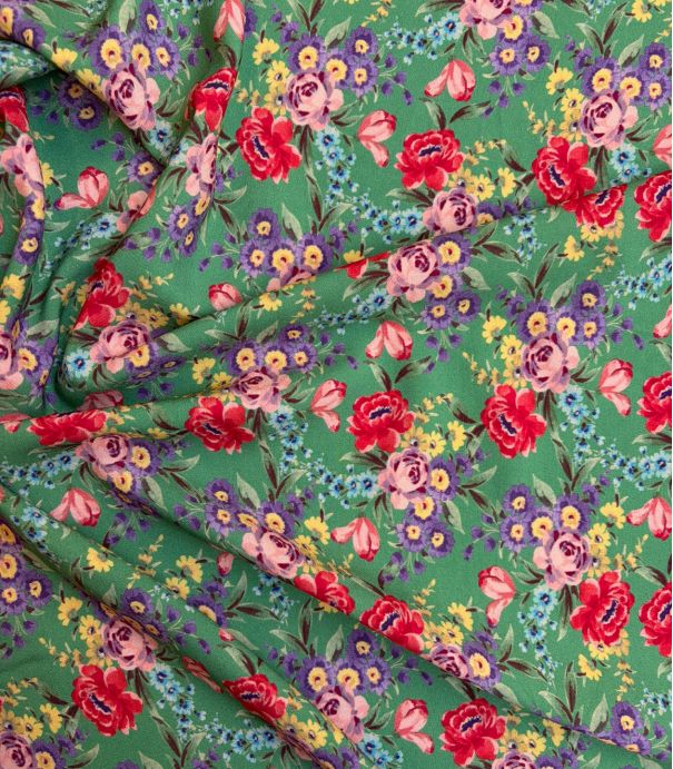 Tissu viscose - L'heure des Roses