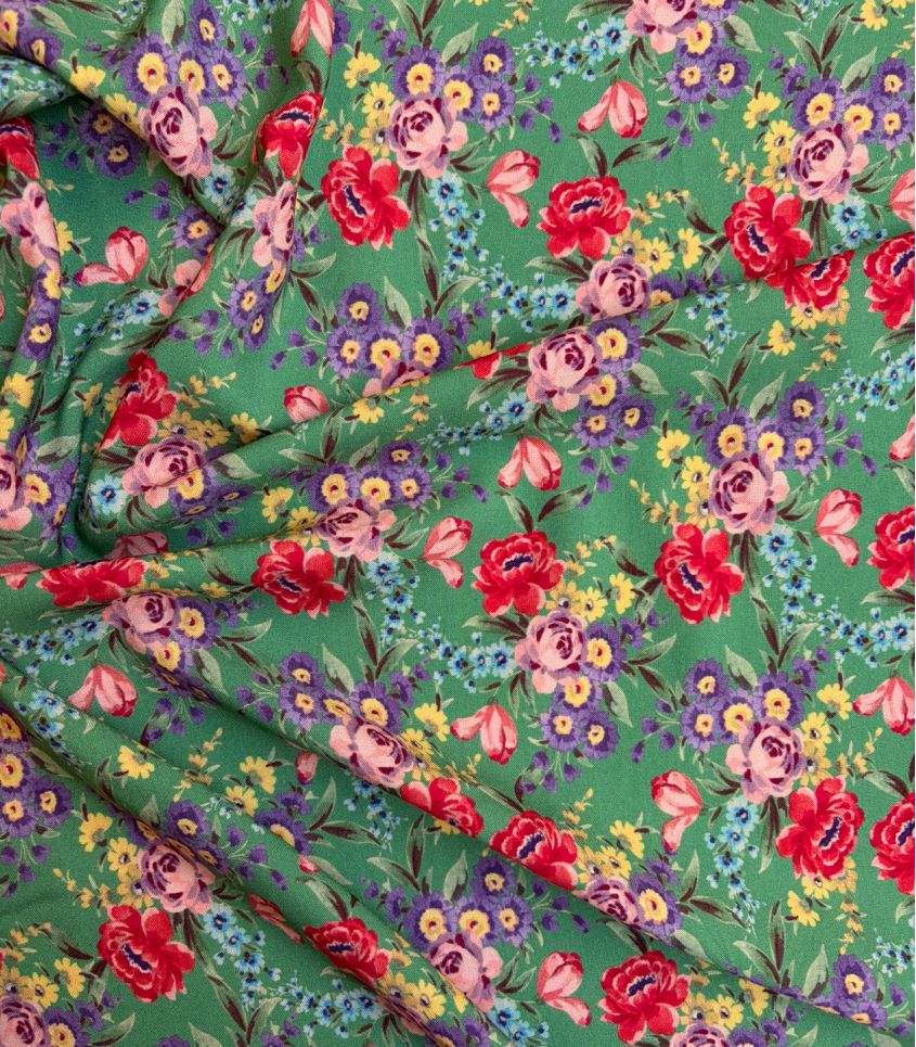 Tissu viscose - L'heure des Roses