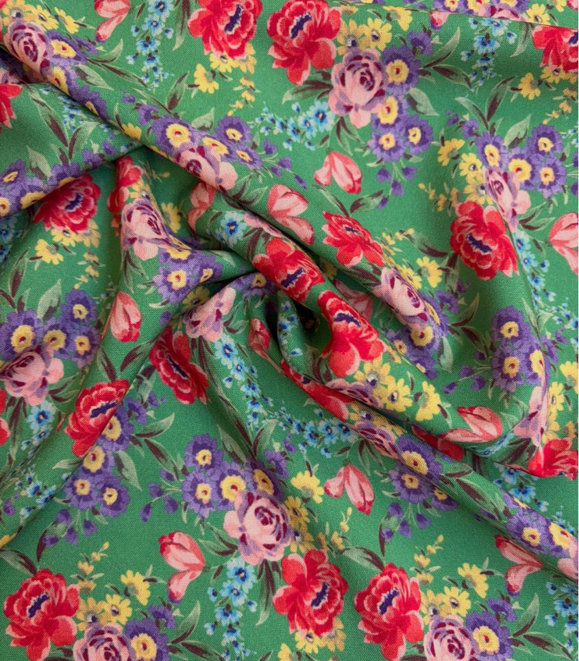 Tissu viscose - L'heure des Roses Tissu viscose - L'heure des Roses