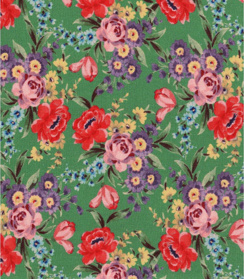 Tissu viscose - L'heure des Roses Tissu viscose - L'heure des Roses