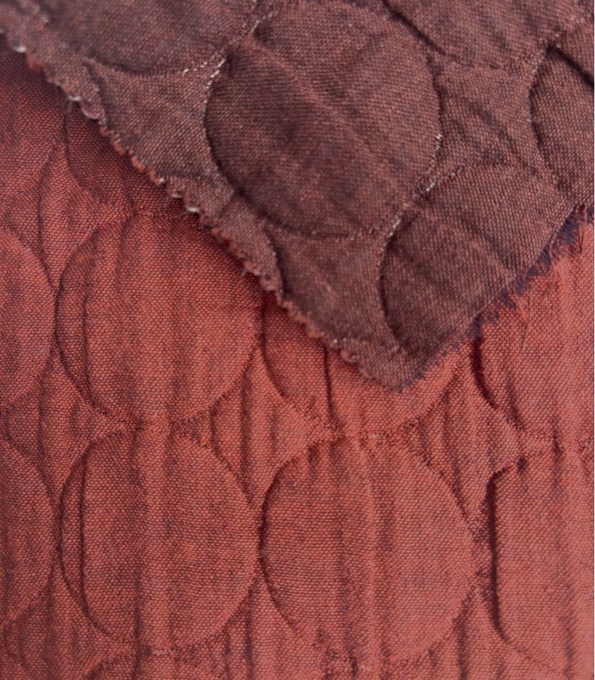 Tissu jacquard matelassé Circle - Chocolat Tissu jacquard matelassé Circle - Chocolat