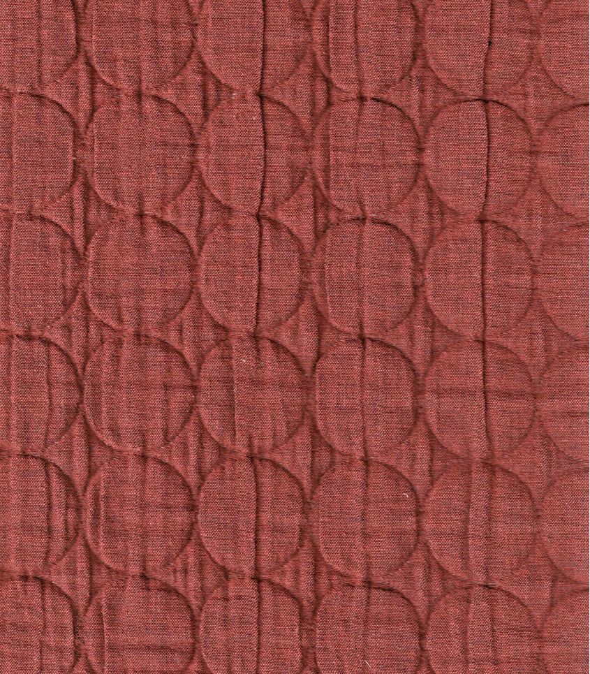 Tissu jacquard matelassé Circle - Chocolat Tissu jacquard matelassé Circle - Chocolat