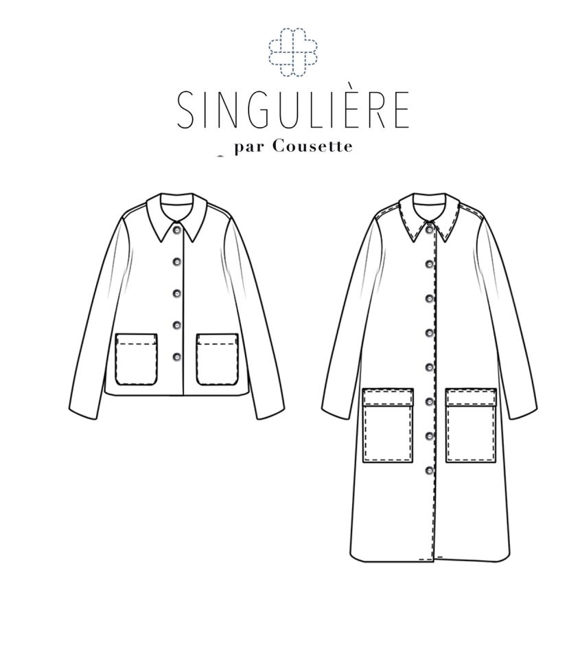 Patron Veste Manteau Odette - PDF Patron Veste Manteau Odette - PDF