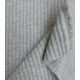 Tissu Lainage côtelé - Gris chiné