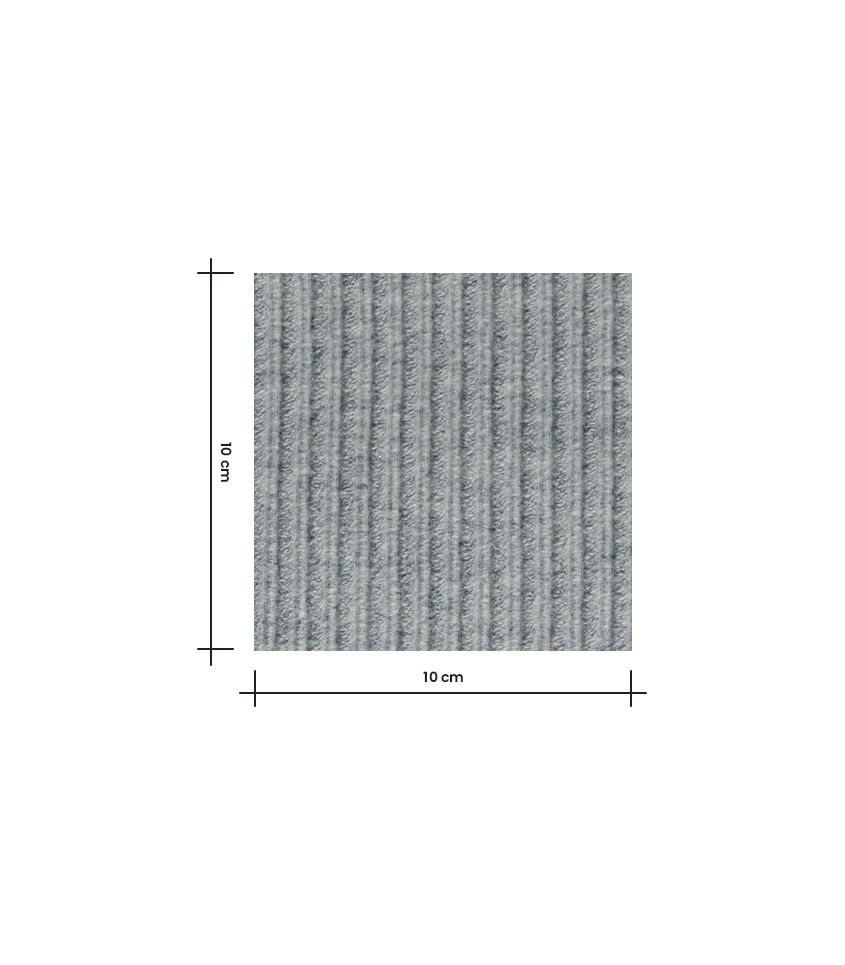 Tissu Lainage côtelé - Gris chiné Tissu Lainage côtelé - Gris chiné
