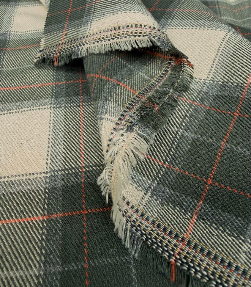 Tissu Tartan check- Pickles écru Tissu Tartan check- Pickles écru