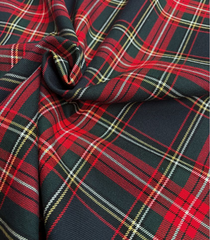 Tissu grand écossais - marine et rouge Tissu grand écossais - marine et rouge