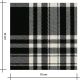 Tissu Tartan check- Noir écru
