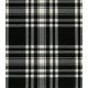 Tissu Tartan check- Noir écru