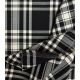 Tissu Tartan check- Noir écru