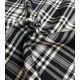 Tissu Tartan check- Noir écru