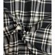 Tissu Tartan check- Noir écru