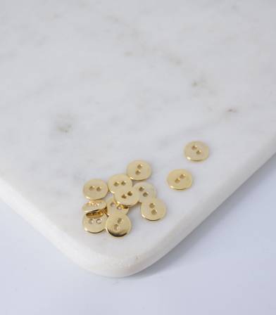 Boutons métal doré - 9mm