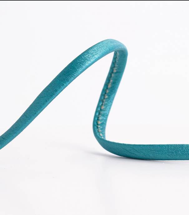 Cordon simili cuir - turquoise