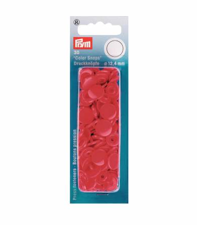 Baby snap rouge 12,4mm - PRYM