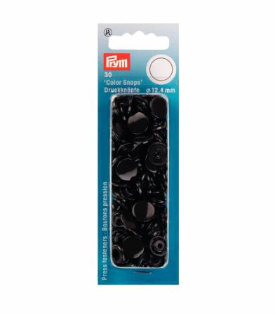 Baby snap noir 12,4mm - PRYM Baby snap noir 12,4mm - PRYM