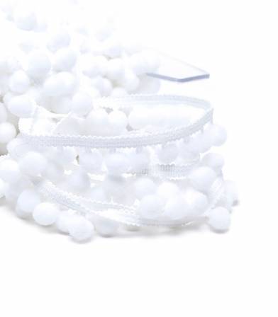 Galon pompons 18mm - blanc Galon pompons 18mm - blanc