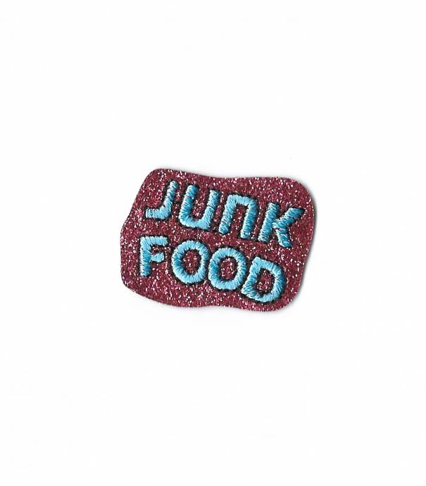 Ecusson thermocollant Junk food - pink