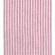 Tissu lin / coton rayures - rouge