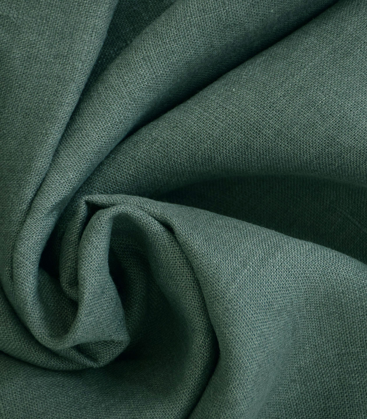 Toile De Lin Lavé Vert Naturel Vendue Au Demi-mètre - 140 Cm De Large