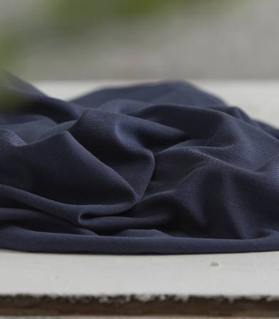 Tissu modal double knit - Navy