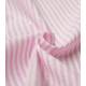Tissu lin coton rayures - rose