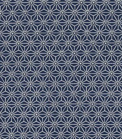 Tissu enduit Saki bleu marine/blanc