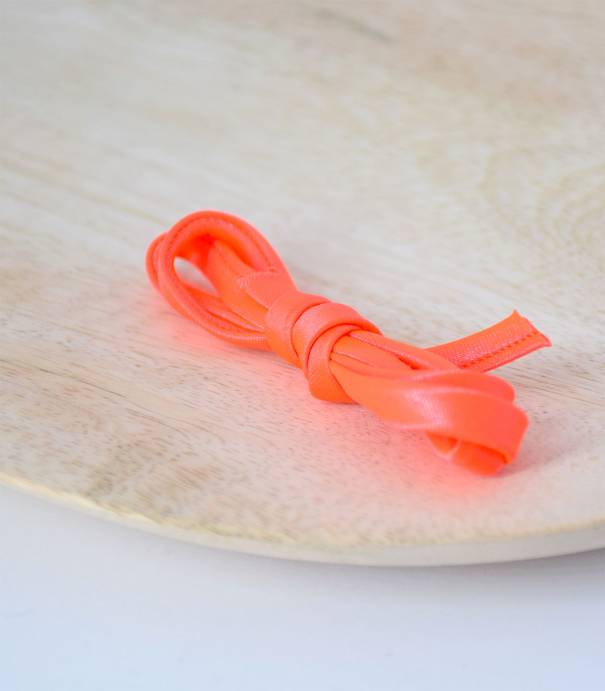 Cordon satin corail fluo Cordon satin corail fluo