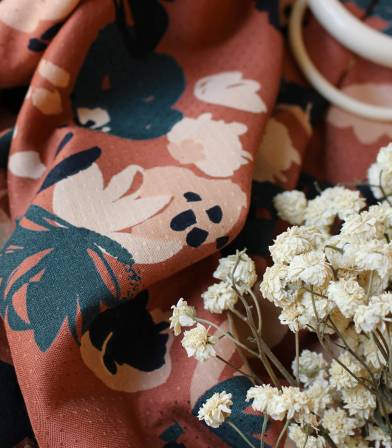 Tissu Posie Chesnut Tissu Posie Chesnut