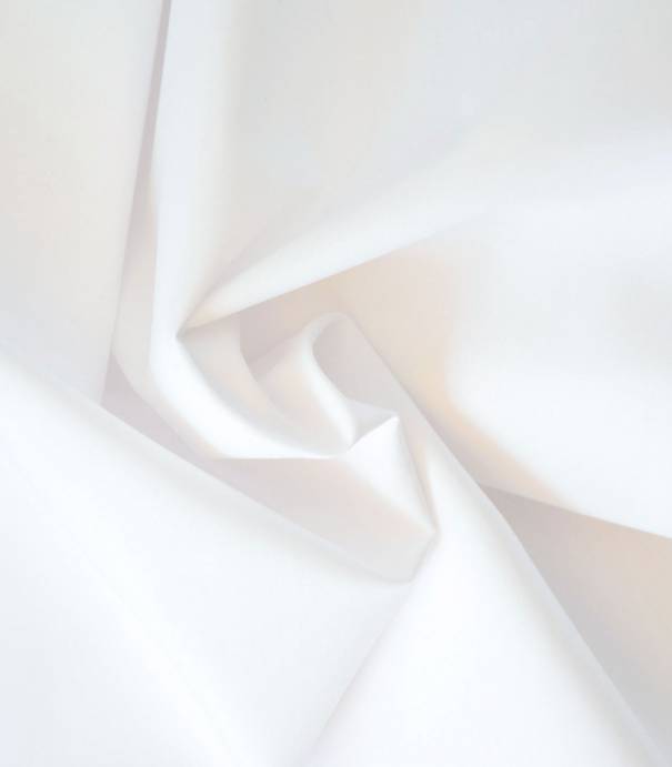 Tissu popeline de coton blanche