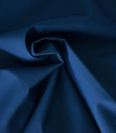 Tissu popeline de coton bleue