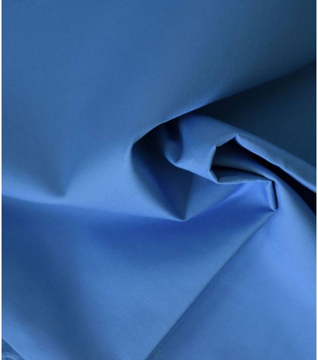 Bleu Azur et Blanc 1 M 46" Wide riche Poly Coton Star Craft Tissu