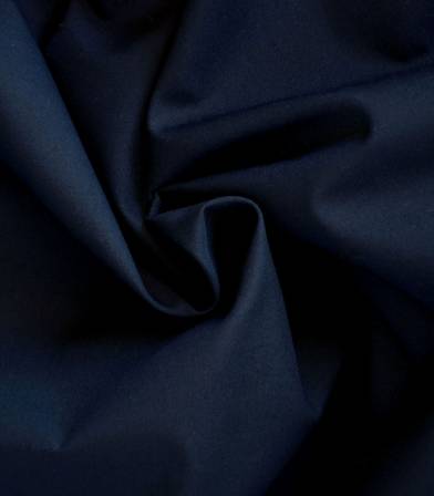 Tissu popeline de coton bleue marine