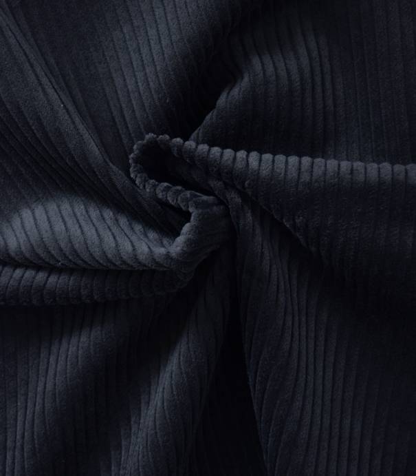 Tissu velours grosses côtes dark navy