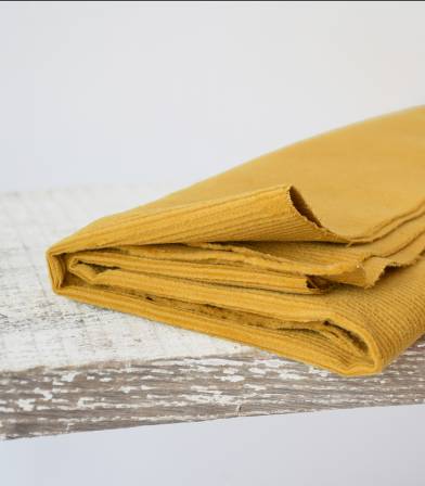 Tissu velours côtelé - Jaune moutarde Tissu velours côtelé - Jaune moutarde