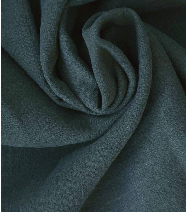 Coupon De Tissu Lin Vert - 1/2 Mètre, Largeur 140 Cm, Neuf, Idéal Pour Couture