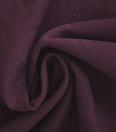 Tissu Lin lavé cassis