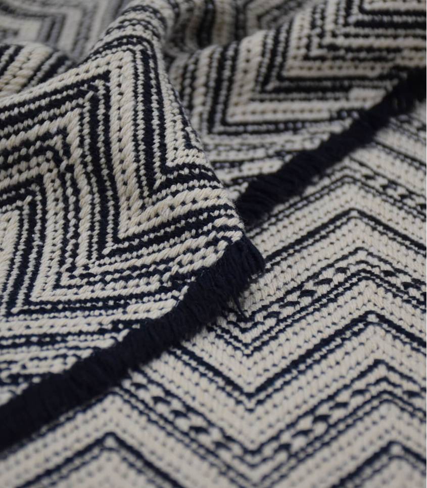  Tissu  jacquard de coton Zig  zag 