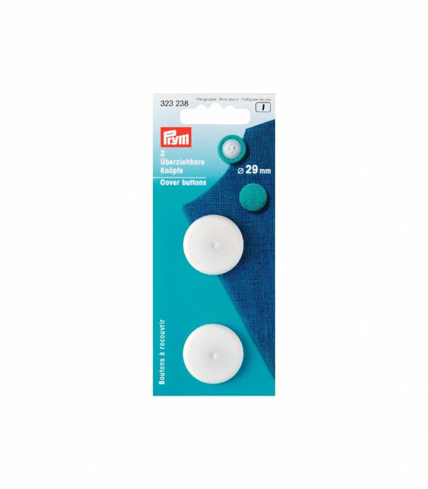 Boutons à recouvrir blanc 29mm - Prym