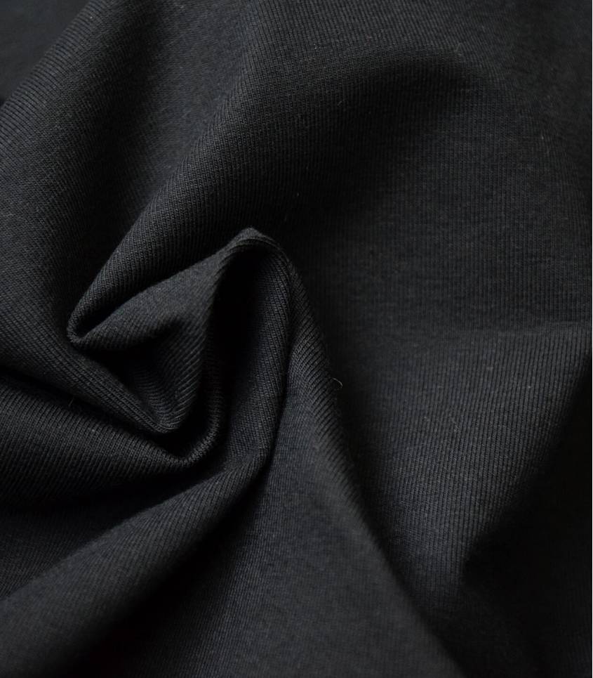 Tissu jersey noir - OEKO TEX