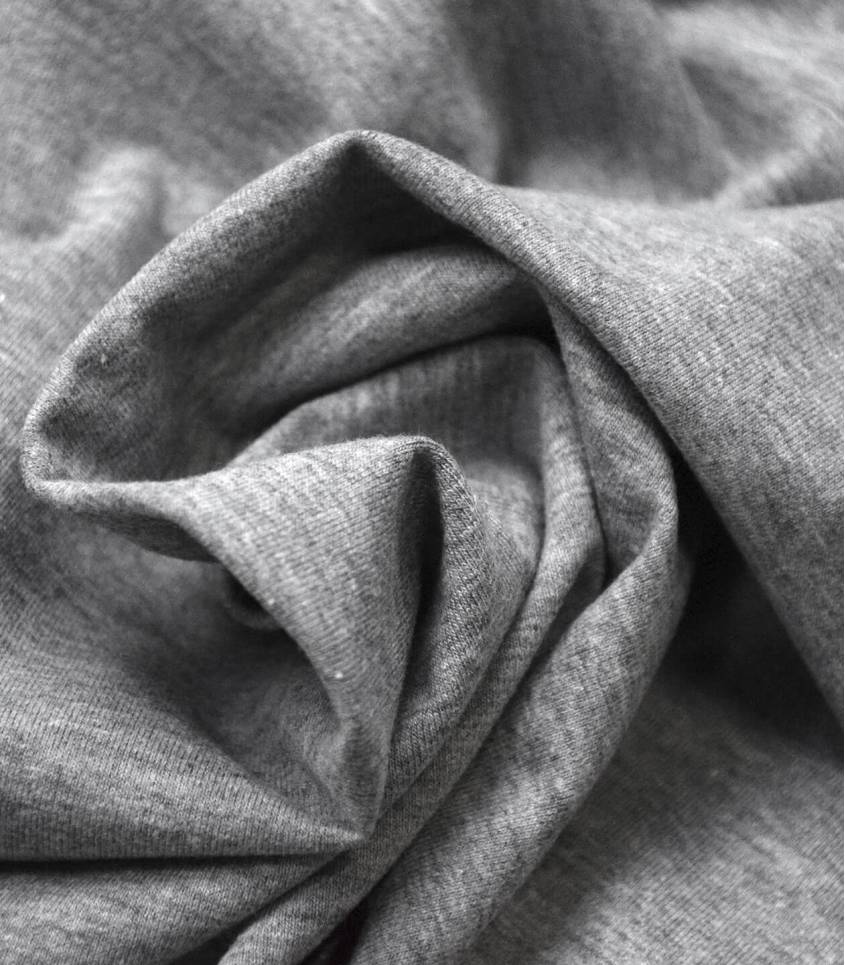 Tissu jersey gris chiné - OEKO TEX